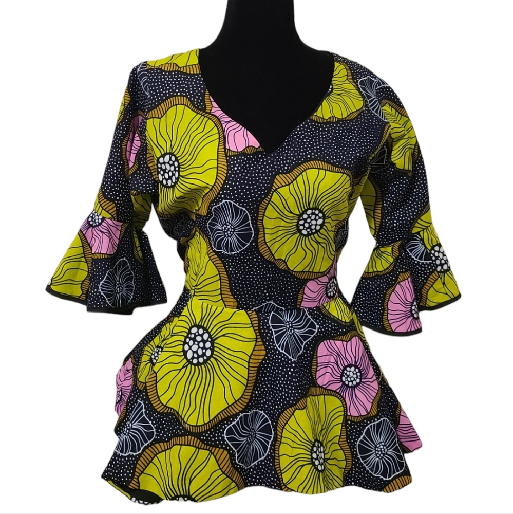 African print blouse